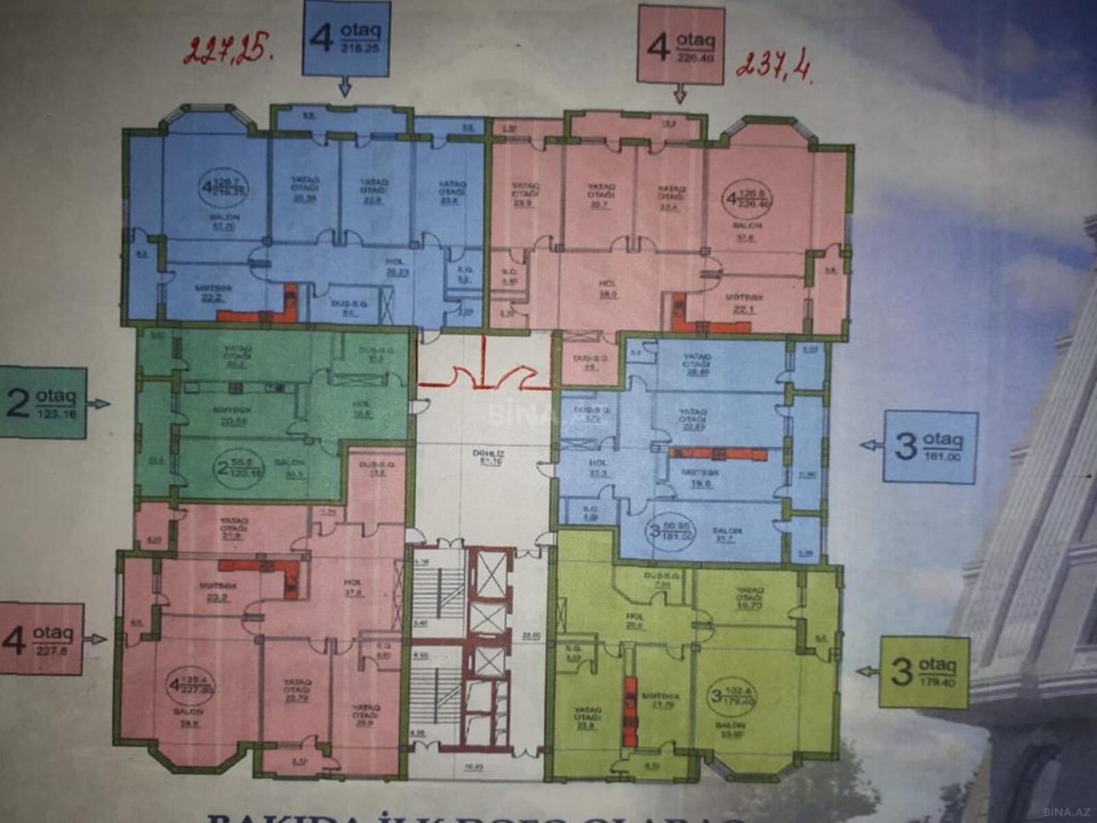 3 otaqlı yeni tikili 162 m², Nərimanov r. - əsas şəkil