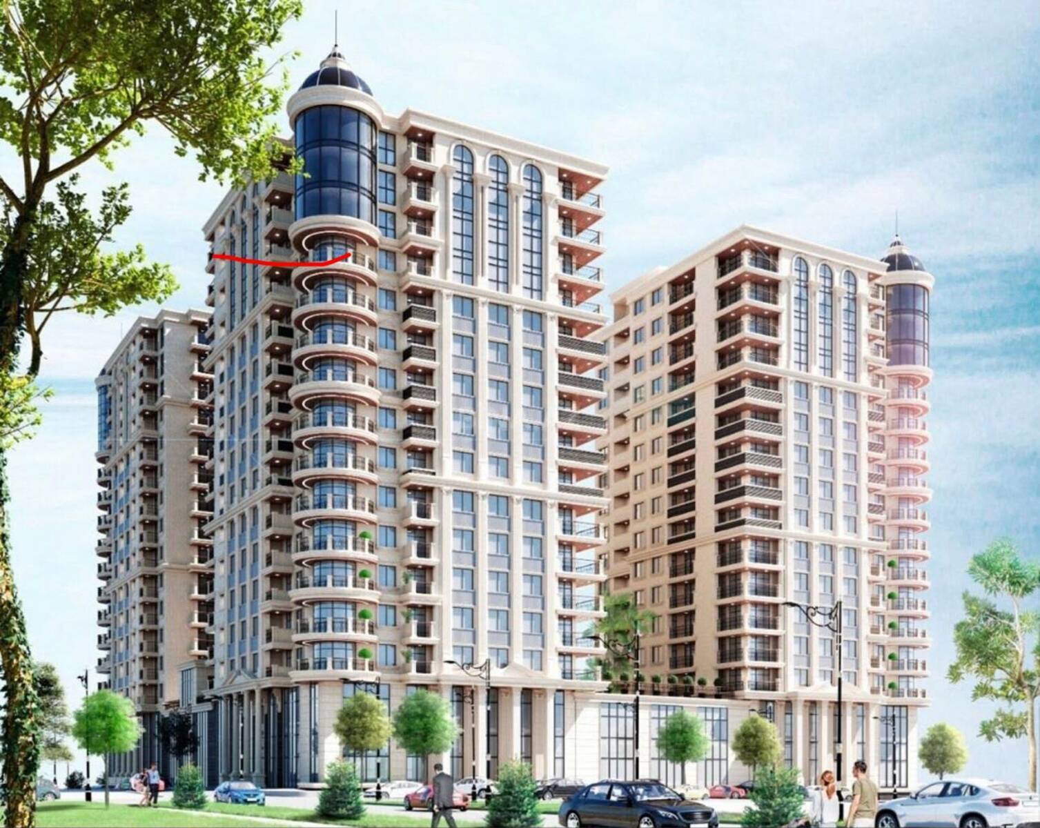 4 otaqlı yeni tikili 187 m², 28 May m. - əsas şəkil