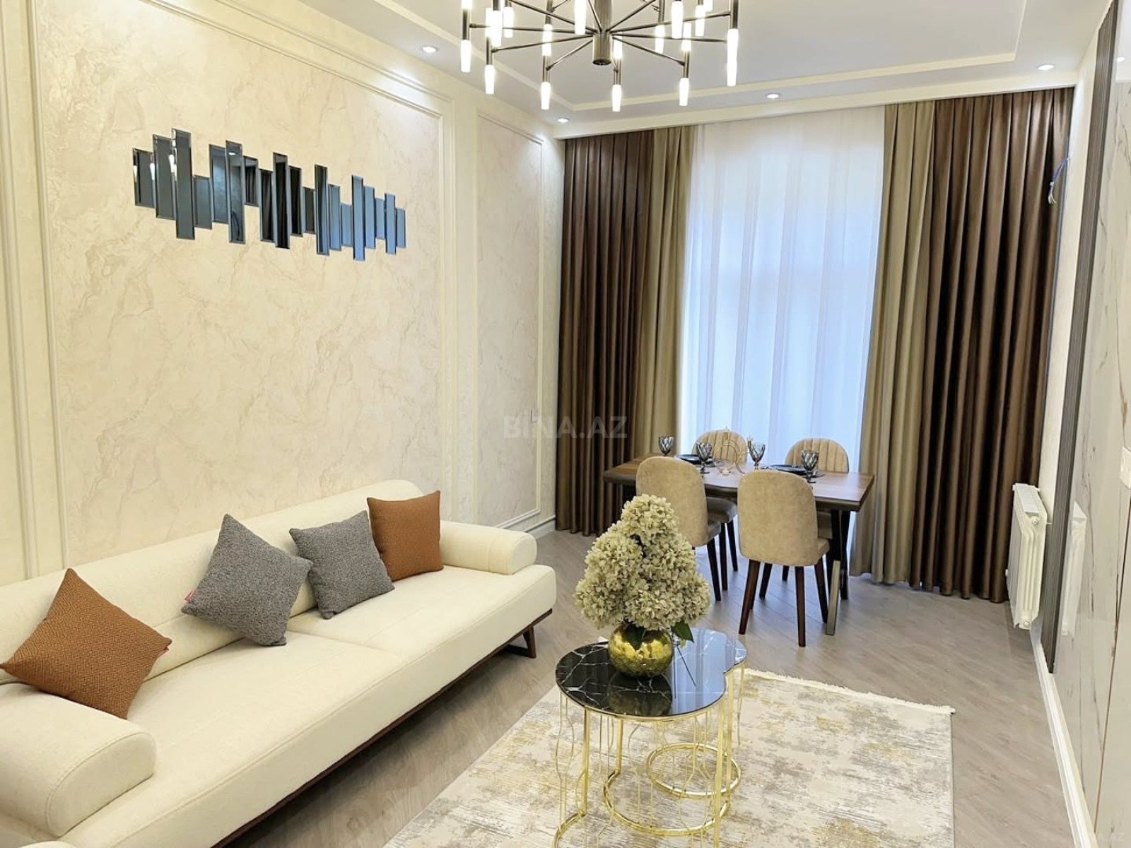 2 otaqlı yeni tikili 55 m², İnşaatçılar m.