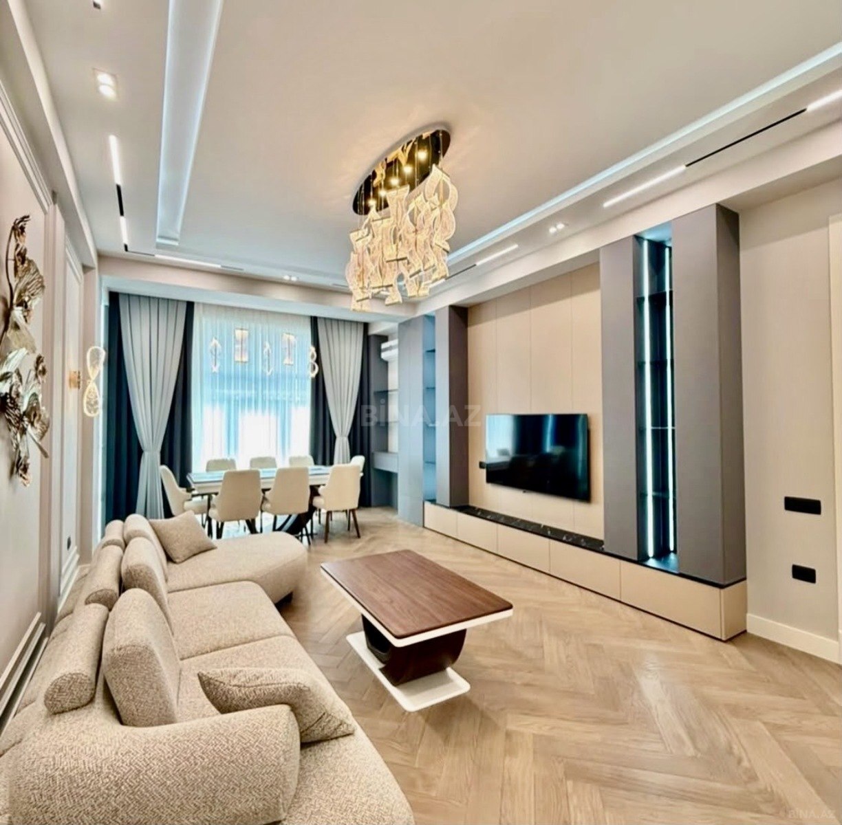 3 otaqlı yeni tikili 130 m², Nəsimi r.