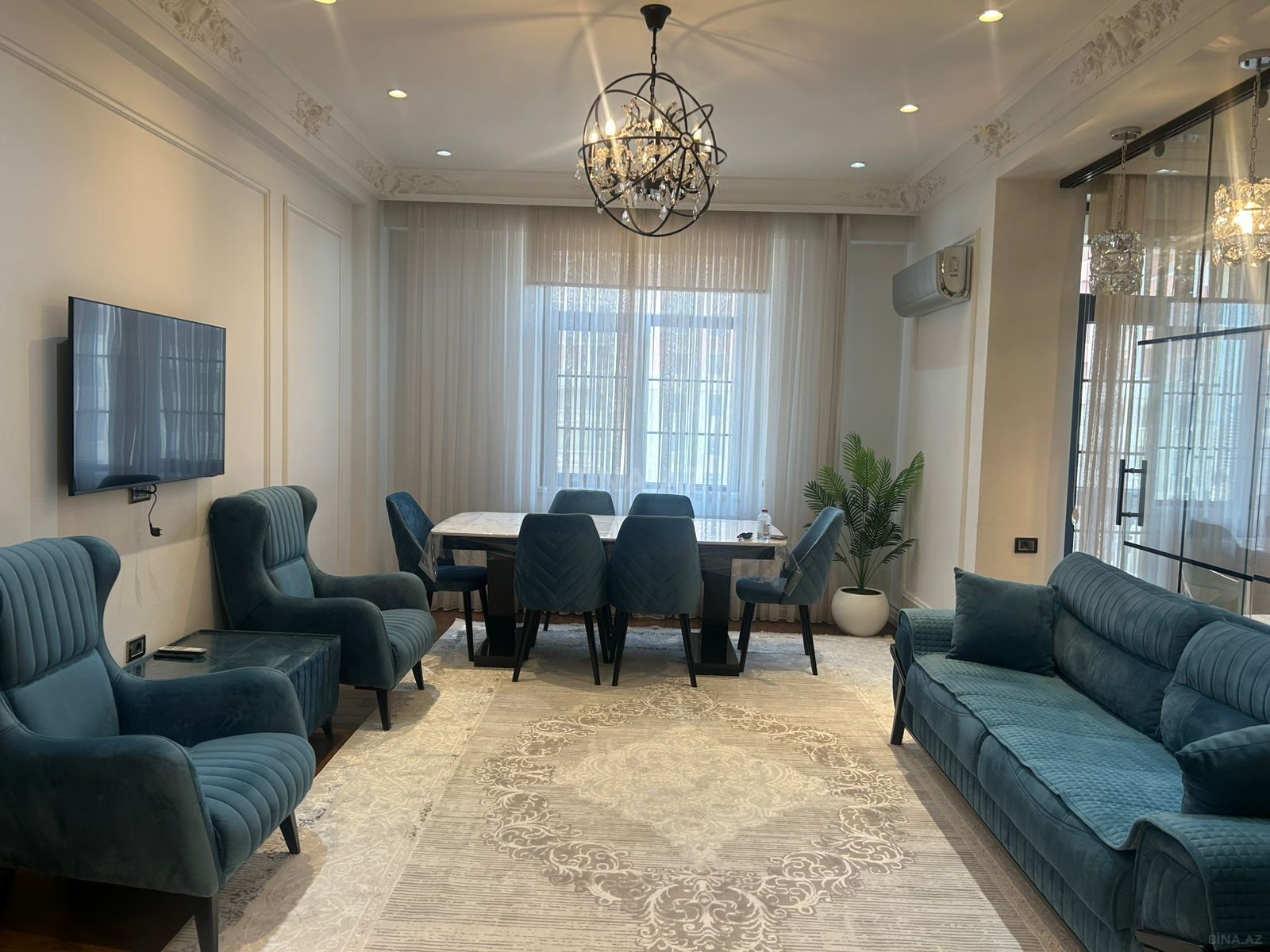 3 otaqlı yeni tikili 128 m², Elmlər Akademiyası m. - şəkil 3