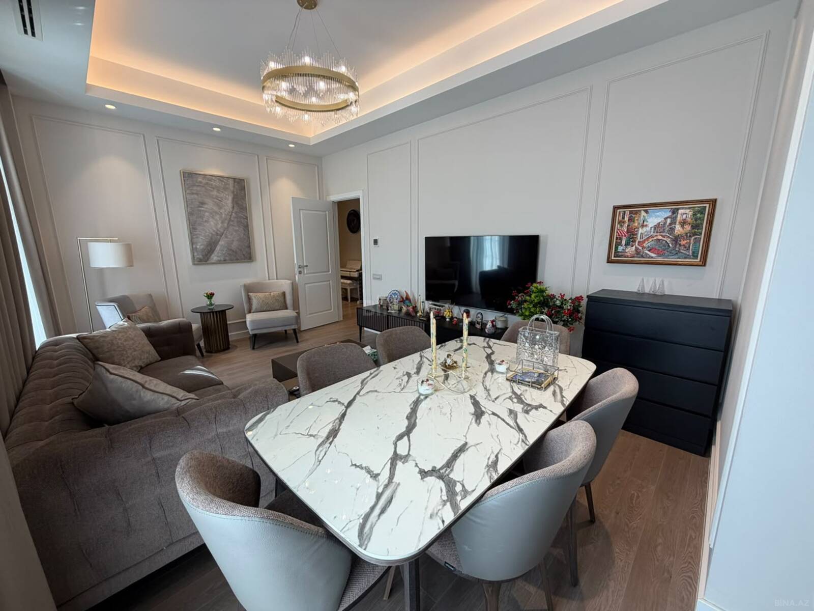 4 otaqlı yeni tikili 127 m², Ağ şəhər q. - şəkil 3