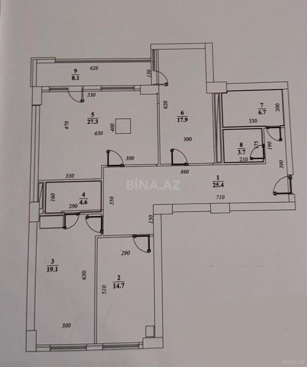3 otaqlı yeni tikili 135 m², Gənclik m. - şəkil 3